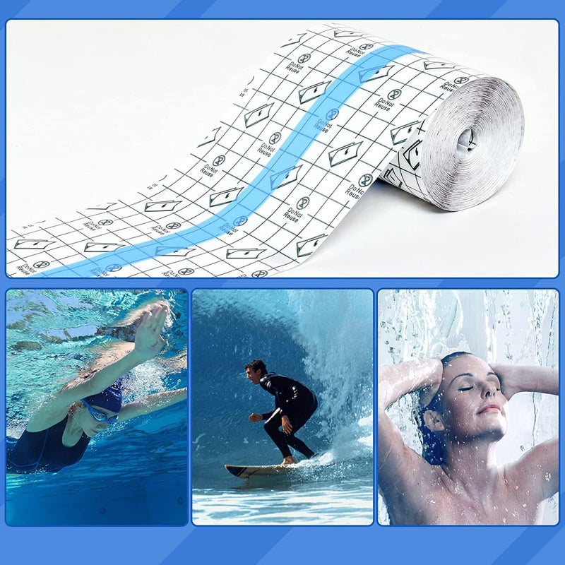 OBTANIM Transparent Waterproof Stretch Clear Adhesive Film Bandage Skin Dressing Tape for Tattoo Aftercare (6 x 197 Inch) - Image 5